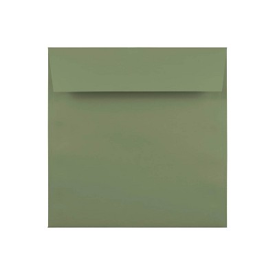 JAM Paper Premium Invitation Envelopes 6 1/2" x 6 1/2" Olive Green 187021