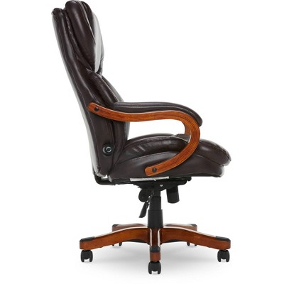 Biscuit Brown Bonded Leather High-Back Executive Swivel Chair