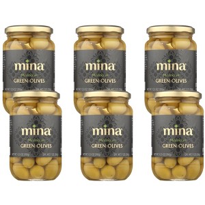 Mina Moroccan Green Olives - Case of 6/12.5 oz - 1 of 4