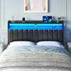 Greenstell  Bed Headboard - Upholstered with 2-Tier Storage Shelves, Charging Station & LED Lights, Height Adjustable Sturdy Frame for Bedroom - 4 of 4
