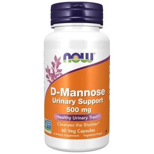 D-Mannose Urinary Support 500mg by Now Foods  -  60 VegCap - 1 of 3