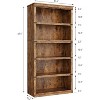 Jojoka Farmhouse Storage Book Shelf with Display Shelves, Tall Book Case for Home Office, Living Room, Bedroom - 2 of 4