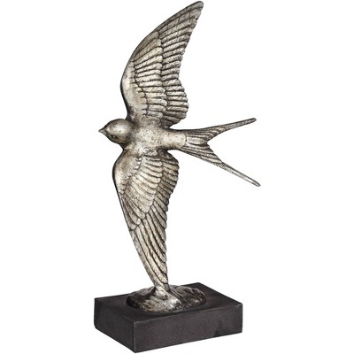 Kensington Hill Flying Bird 16 1/4" High Shiny Silver Statue