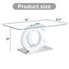 CENGHU Large Modern Minimalist Rectangular Dining Table for 8 people, Kitchen Table with MDF OC Shaped Brackets and Base for Kitchen, Dining Room - 3 of 4
