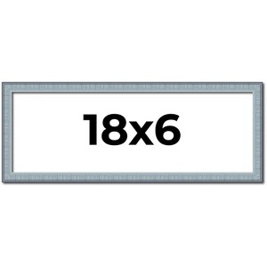 PosterPalooza | Panoramic Textured Blue Picture Frame - UV Acrylic, Foam Board Backing, Hanging Hardware - 1 of 4