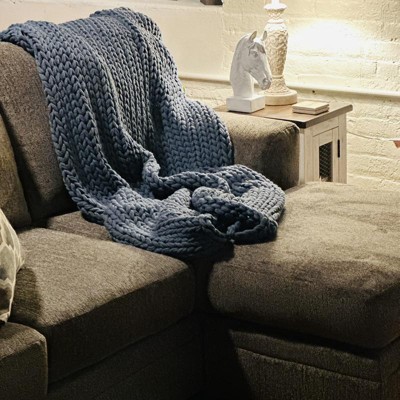 50x60 Chunky Cable Knit Throw Blanket Blush - Dream Theory : Target