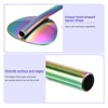 Unique Bargains Stainless Steel Reusable Long Handle Heart Shaped Spoon Straws 8 Pcs - 3 of 4