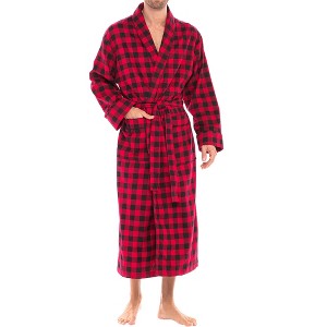 ADR Men's Lightweight Flannel Robe, Soft Cotton - 1 of 4