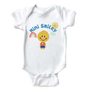 The Juniper Shop Mini Smiley Rainbow Cloud Lumi Baby Short Sleeve Bodysuit - 1 of 4