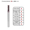 Unique Bargains HRC55 Carbide AlTiN Coated 4 Flutes Square Nose End Mill - 4 of 4