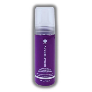 KeraTherapy Volumizing & Styling Foam (6 oz) - Medium Hold for Frizz-Free, Healthy Hair, Adds Volume, Thickness & Shine - 1 of 2