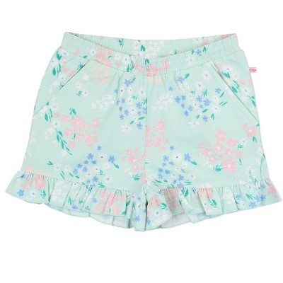 RuffleButts Girls Knit Ruffle Trim Shorts