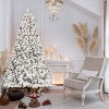 Hrinhom 4FT Flocked Christmas Tree,Pre-Decorated Frosted Artificial Tree with Hinged Structure - 3 of 4