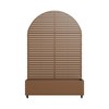 PexFix 72 in. H x 47 in. W Brown Metal Arch Wall Planter Box with Trellis for Climbing Plants - 4 of 4