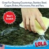 LOLA Nylon Netting Sponge Cleaning Scrubber, Non Scratch, Safe on Non-Stick Surfaces Coated Cookware & Dishes - Gentle Effective Cleaning, 12 Pack - 2 of 3