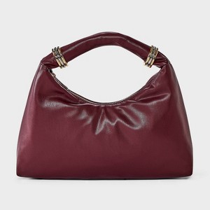 Mini Soft Saddle Handbag - A New Day™ Deep Red - 1 of 4
