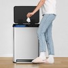 EcoSummer 2X8 Gal Stainless Steel Dual Trash Can, Soft-Close Pet Proof Lid, Kitchen Recycling & Waste Bin,Silver. - 3 of 4
