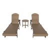 WestinTrends Dylan 3 Piece Adirondack Poly Reclining Chaise Lounge - 4 of 4