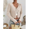 Womens Open Front Cardigans Knit Tie Shrug for Dress Sweaters Crop Cardigans - 3 of 4