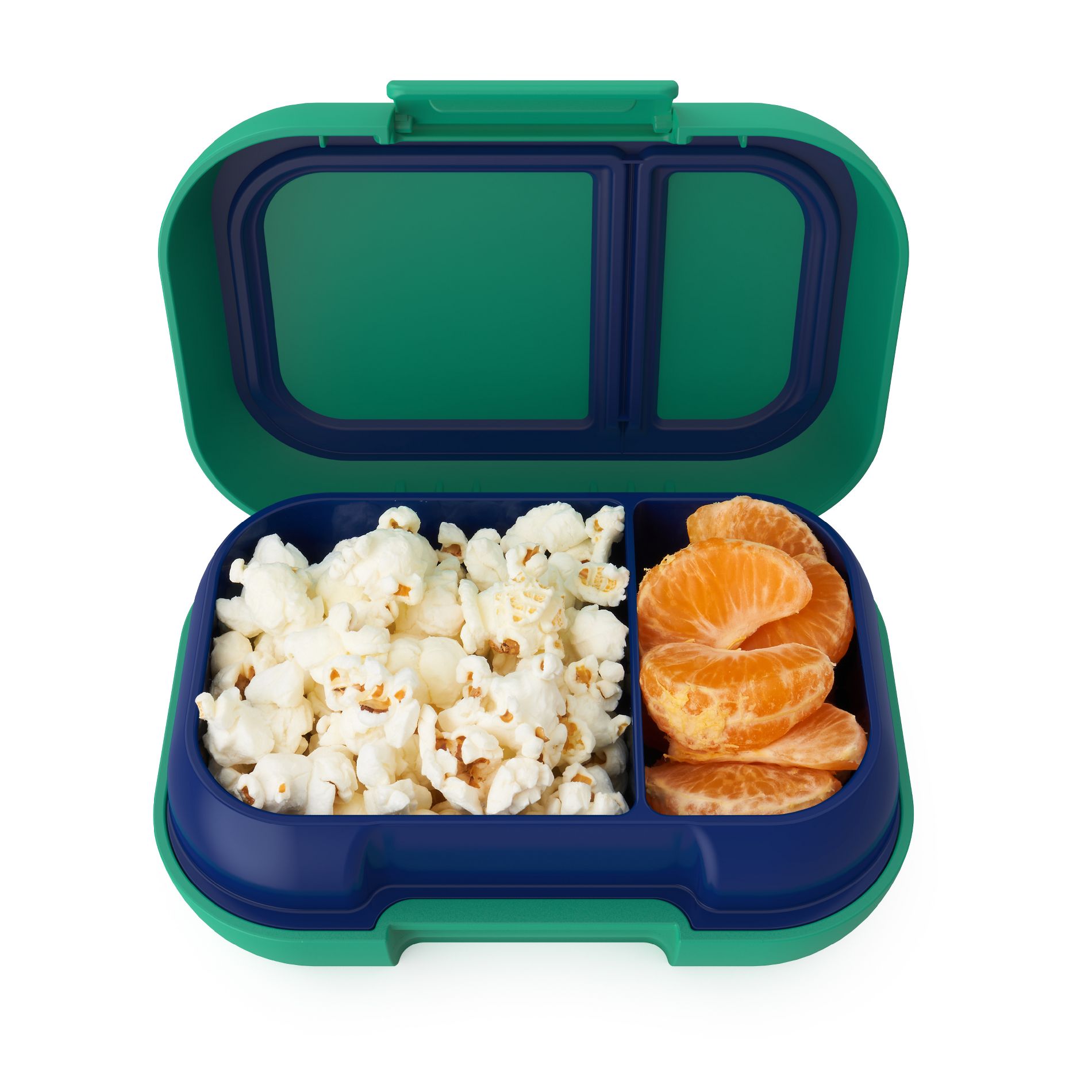 Bentgo Kids' Snack Leak-proof Storage Container Green/Navy:   Bento Lunch Box for Kids, Dishwasher-Safe, Ages 3+