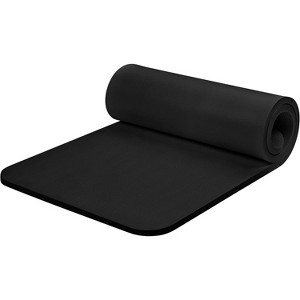 1-Inch Thick Yoga Mat, Non-Slip Exercise Mat with Nylon Strap for Fitness Workouts for Men & Women - 1 of 4