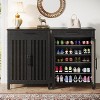 Lantine 5-Tier Shoe Storage Cabinet with Louvered Doors and Drawer, Shoe Rack Organizer with Adjustable Shelves for Entryway, Hallway, Closet, Black - 4 of 4