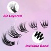 VEYESBEAUTY VBXtreme  Lash Clusters Fluffy Individual Lash Extensions 3D Layered Volume Eyelashes Thin & Invisible Faux Mink Lash Mixed Length 10-18mm - 3 of 4