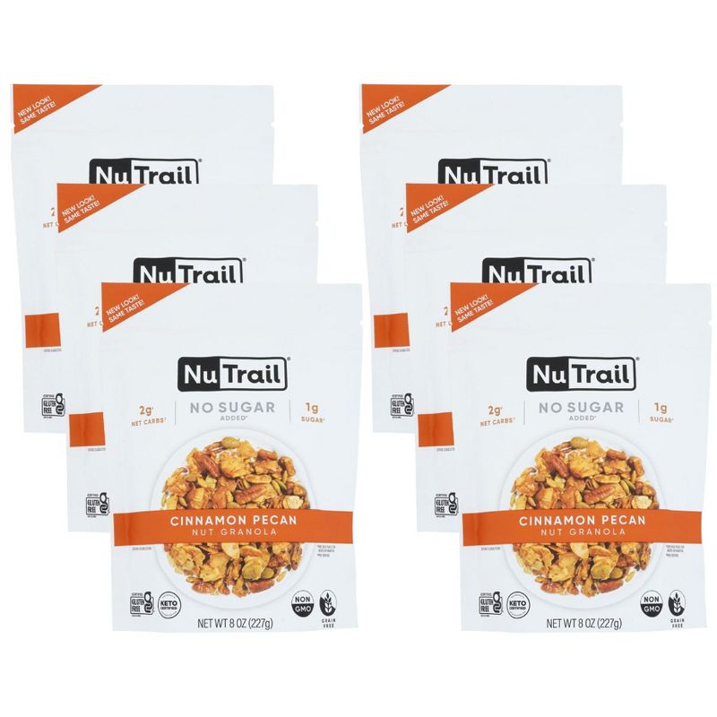 NuTrail Cinnamon Pecan Nut Granola - Case of 6/8 oz, 1 of 7