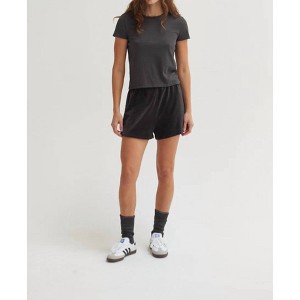 Women's Noa Velour Shorts - Asher - 1 of 3