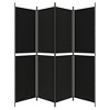 vidaXL 4-Panel Room Divider Black 78.7"x78.7" Fabric - 4 of 4