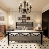 ORRD Full Size Bed Frame with Headboard and Footboard, Industrial Metal and Wood Platform Bed, Easy Assembly, Brown - 3 of 4