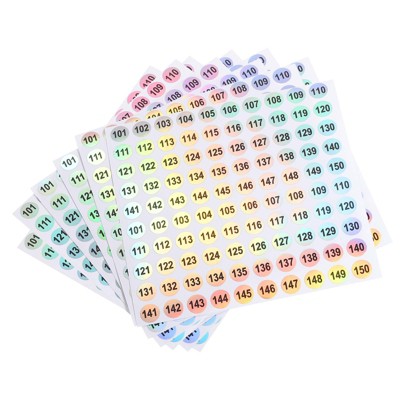 Unique Bargains Office Self-Adhesive Round Reflective Sticker 10 Sheets