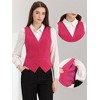 INSPIRE CHIC Women's V Neck Sleeveless Retro Waistcoat Vest - 2 of 4