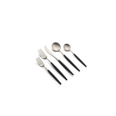 20pc Sojourn Black Satin Flatware Set - Cambridge Silversmiths