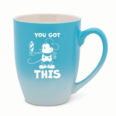 Elanze Designs You Got This Two Toned Ombre Matte 10 ounce New Bone China Coffee Tea Cup Mug, Black and White