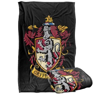 Harry Potter Gryffindor Crest Black Silky Touch Super Soft Throw Blanket 36" x 58",Gryffindor Crest - 1 of 4