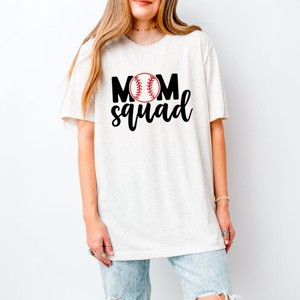 Simply Sage Market Mom Squad Baseball Short Sleeve Tee - S - Oatmeal - 1 of 4