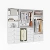 Keloyid 78.74 in. W White Tower System Modular 6 -Shelf Wood Closet System with 10 Drawers - 2 of 4