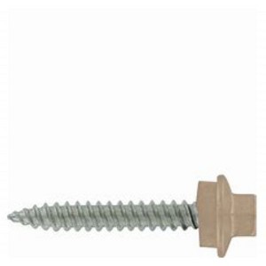 Grip-Rite Pro-Twist No. 9 Sizes X 1 in. L Hex Hex Head Screws w/Washers Model No. NHWNW91001TAN - 1 of 1