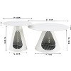 NicBex Modern Round Coffee Table Set of 2 with Hollow Design for Living Room and Bedroom, White - 2 of 4