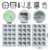 Aoibox 3-Piece Silicone Candy & Chocolate Molds Set - Heart, Round, Square Shapes for Baking, Ice, Jello, Cake Decorations, Non-Stick & Easy Clean - 2 of 4