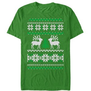 Men's Lost Gods Ugly Christmas Tree Reindeer T-Shirt - 1 of 4