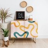 ThirtyOne Illustrations Streamers Gold Legged Credenza - Deny Designs - 2 of 3