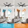 Parrot Uncle 60 Inch Modern Black LED Ceiling Fan with Lights and Remote Control - 4 of 4