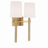 Crystorama Lighting Bromley 2 - Light Sconce in  Vibrant Gold - 3 of 4