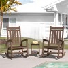 Hyleory HDPE Modern Resin Outdoor Rocking Chair, Patio Adirondack Chair for All Seasons - 3 of 4