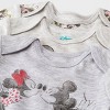 Baby Boys' Disney Mickey Mouse & Friends Minnie 3pk Bodysuit and One Piece Clothing Set - Heathered Gray - 3 of 4