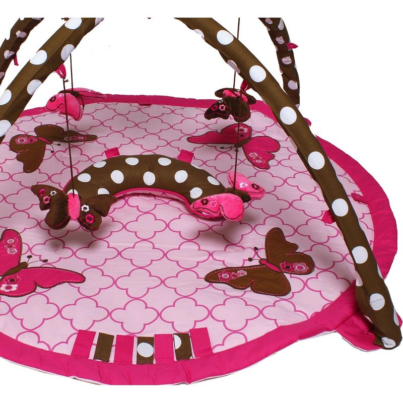 Bacati - Baby Activity Gyms & Playmats (Butterflies Pink/Chocolate), 3 of 7