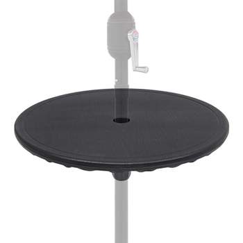 Northlight 19.75" Black Outdoor Umbrella Table Tray