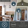 VAXCEL Blackwell Cage Frame 1 Light Black Outdoor Pendant Lantern Clear Glass - 3 of 4